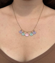 Pastel Seashell Charm Necklace