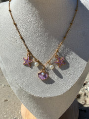 Ocean Bloom Charm Necklace