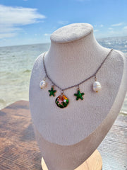 Emerald Tide Charm Necklace