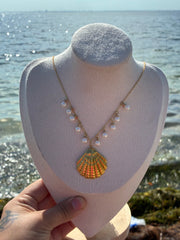 🌊 Coastal Pearl Shell Necklace
