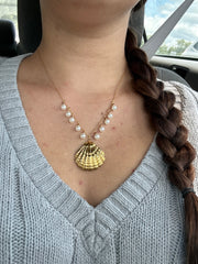 🌊 Coastal Pearl Shell Necklace