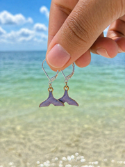 Lavender Tide | Whale Tail Earrings