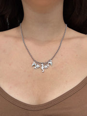 Silver Tide Charm Necklace