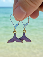 Lavender Tide | Whale Tail Earrings
