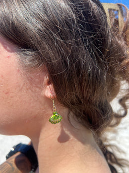 Emerald Tide Shell Earrings ✧