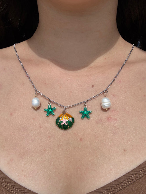 Emerald Tide Charm Necklace