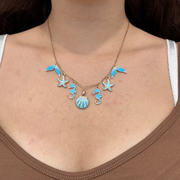 Turquoise Tides Charm Necklace
