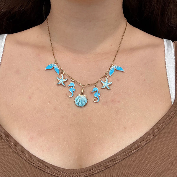 Turquoise Tides Charm Necklace