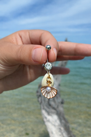 Seashell Pearl Belly Ring